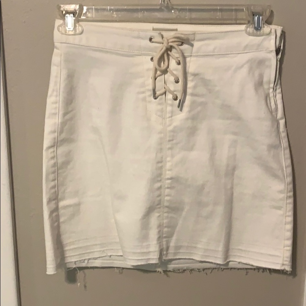 J Crew White Denim Skirt